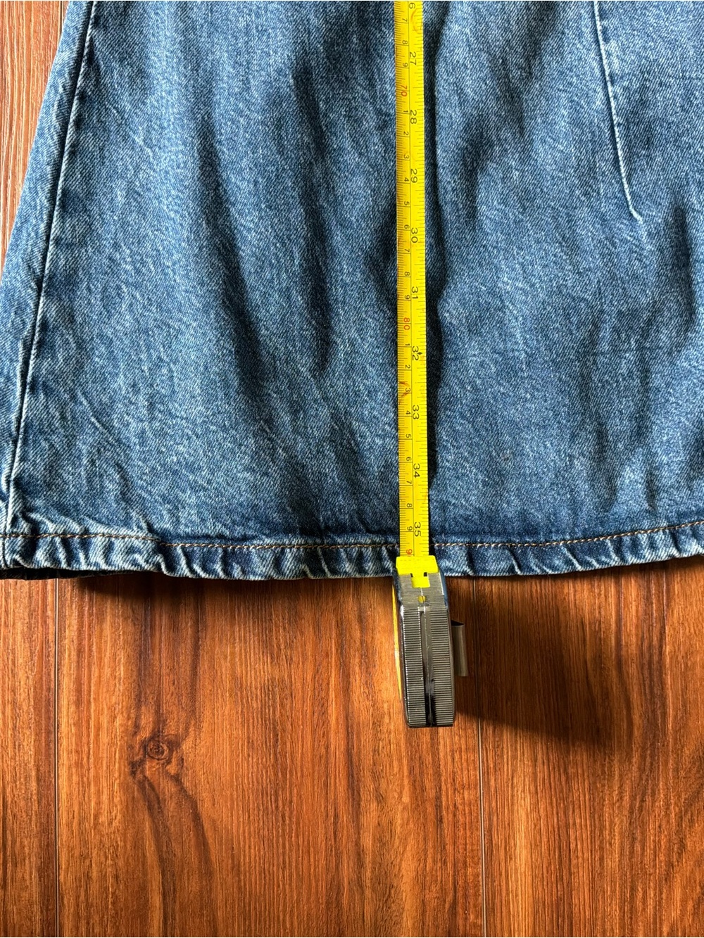 a.n.a Dark Blue Denim Long Sleeve Shirt Dress - Picture 10 of 13